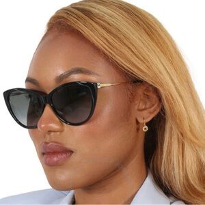 Jimmy Choo Black Cat-Eye Sunglasses